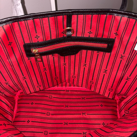 Black Monogram Embossed Leather Tote with Wristlet - Picture 2 of 2